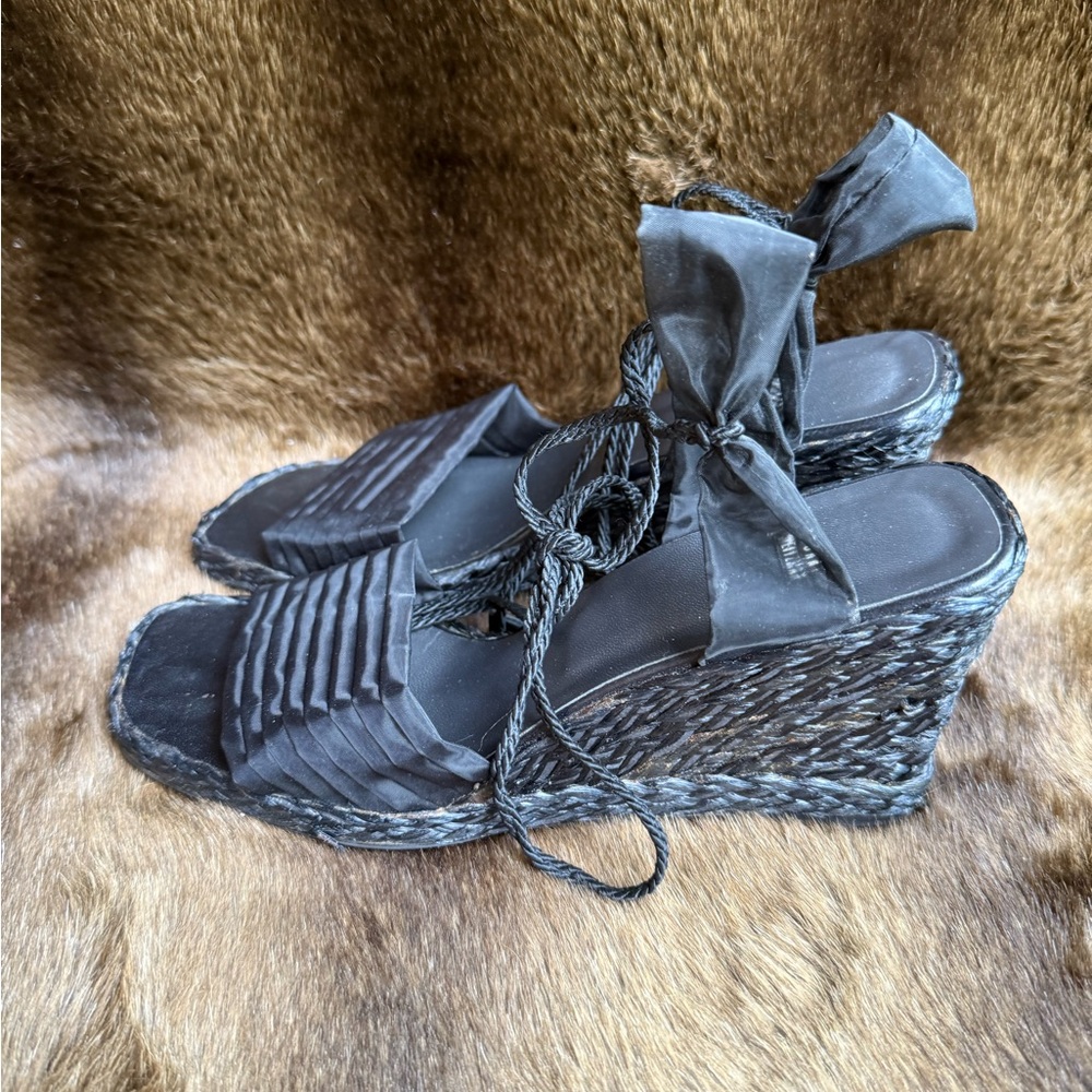 Stuart Weitzman Platform Espadrilles Size 7.5 - image 5